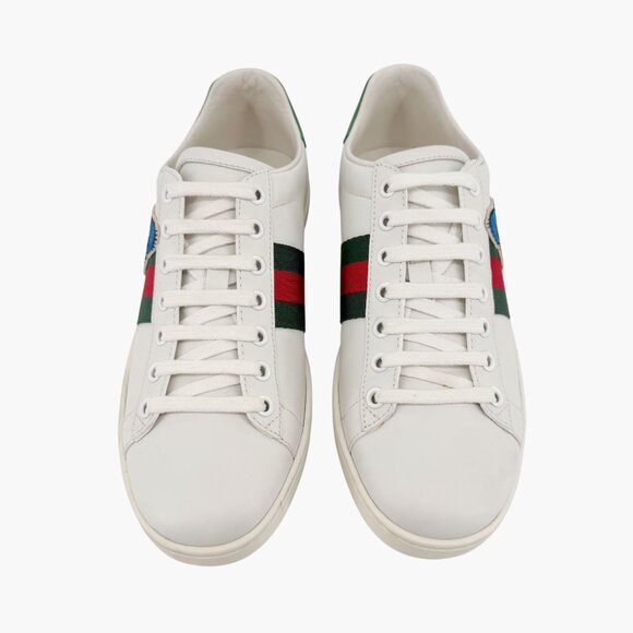 Gucci x Disney Donald Duck Ace Sneakers EU 37 US 7 White Leather Low Top Shoe - Picture 3 of 14